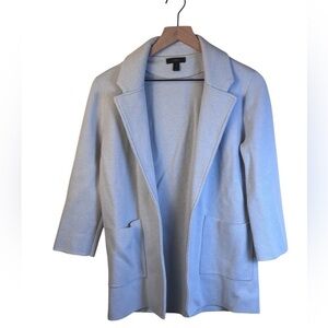 J. Crew Light Blue Open Front Sweater Blazer Size XS